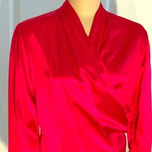 Red Pure Silk Blouse